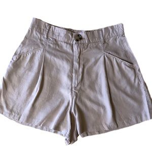 Zara high waisted pleated light shorts, size small
